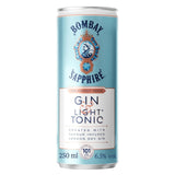 Bombay Sapphire Gin & Light Tonic 250ml Can