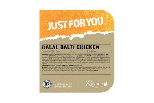 HALAL BALTI CHICKEN SANDWICH - 1/4 CUT