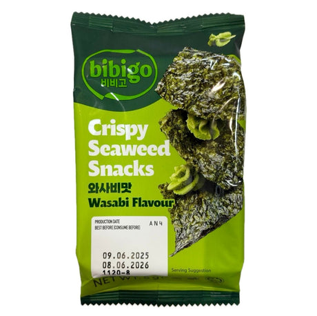 Bibigo Crispy Seaweed Snacks Wasabi Flavour 5g - Asian Online Superstore UK
