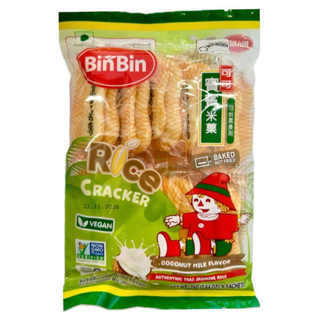 BinBin Rice Cracker Coconut Milk Flavour 75g - Asian Online Superstore UK