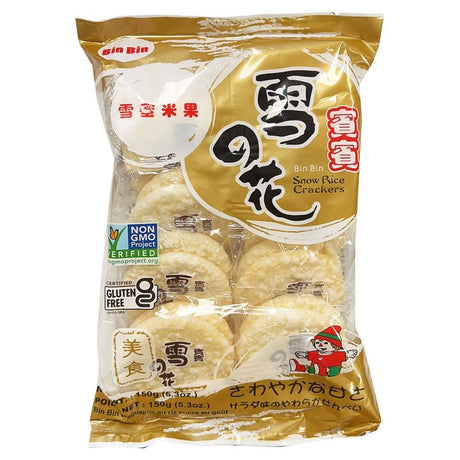 BinBin Rice Cracker Snow Flavour 150g - Asian Online Superstore UK