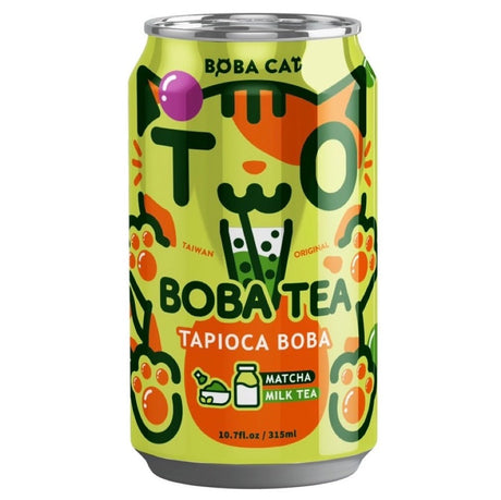 Boba Cat Matcha Bubble Tea 315ml - Asian Online Superstore UK