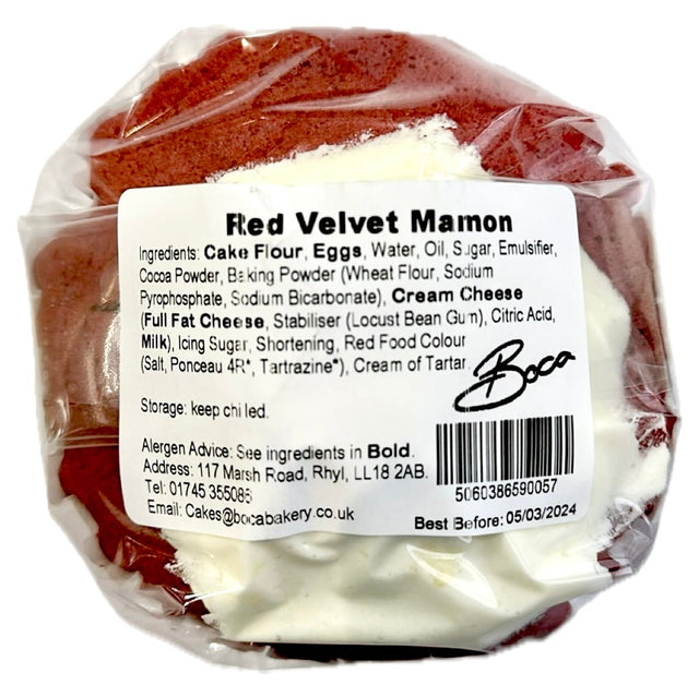 Boca Red Velvet Fluffy Mamon (Sponge Cake with Purple Yum) - Asian Online Superstore UK