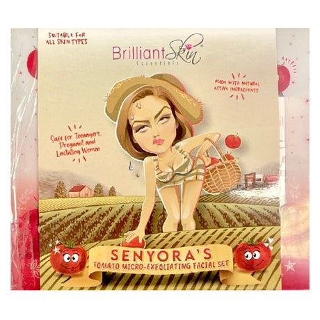Brilliant Senyora’s Tomato Micro - Expoliating Facial Set - Asian Online Superstore UK