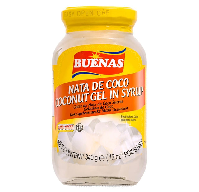 Buenas White Nata De Coco ( Coconut Gel in Syrup) 340g - Asian Online Superstore UK