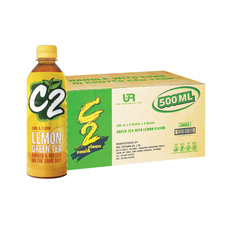 C2 Lemon Green Tea 500ml (6 - pack) - Asian Online Superstore UK
