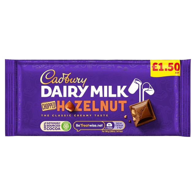 Cadbury Chopped Hazelnut Chocolate Bar 95g - Asian Online Superstore UK
