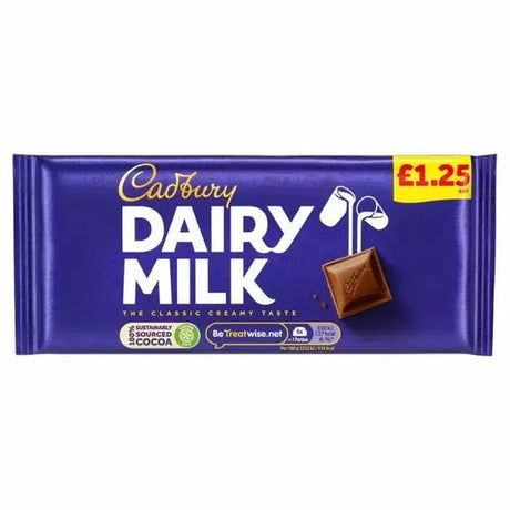 Cadbury Dairy Milk Chocolate Bar 95g - Asian Online Superstore UK