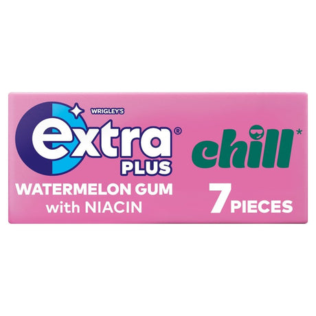 Wrigley's Extra Plus Chill Watermelon Sugarfree Gum 7 Pieces | Asian Grocery UK