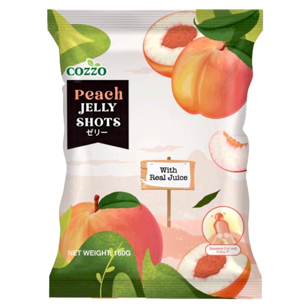 Cozzo Peach Jelly Shots (8x20g) 160g - Asian Online Superstore UK