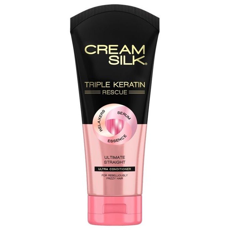 CreamSilk Triple Keratin Ultimate Straight Ultra Conditioner (Pink) 150ml - Asian Online Superstore UK
