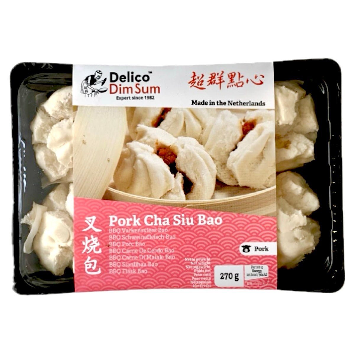 Delico Dimsum Pork Cha Siu Bao (Sieuw Pao) 270g - Asian Online Superstore UK