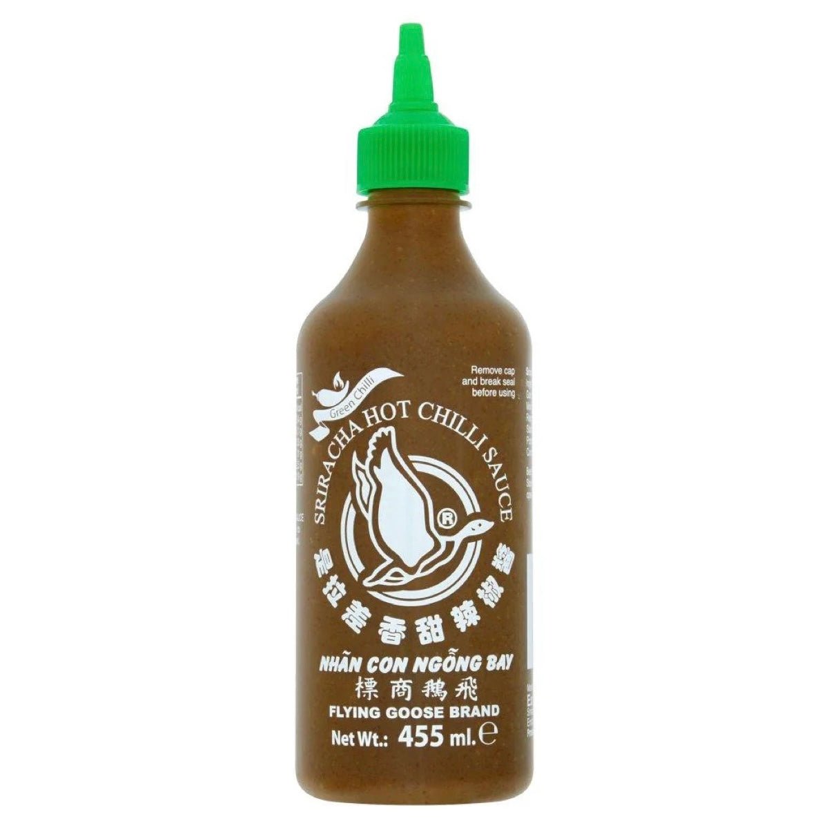 Flying Goose Sriracha Chilli Sauce Green Chilli 455ml - Asian Online Superstore UK