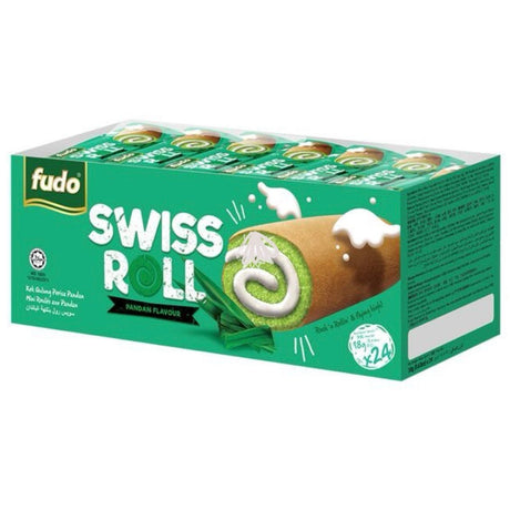 Fudo Oriental Swiss Roll Pandan Flavoured (24x18g) 432g - Asian Online Superstore UK