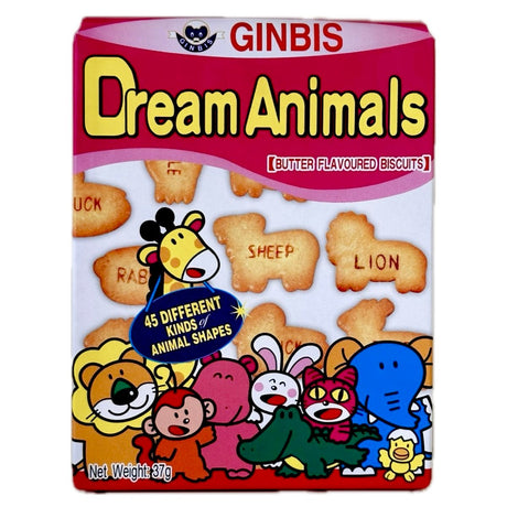 Ginbis Dream Animals Butter Flavoured Biscuits 37g - Asian Online Superstore UK