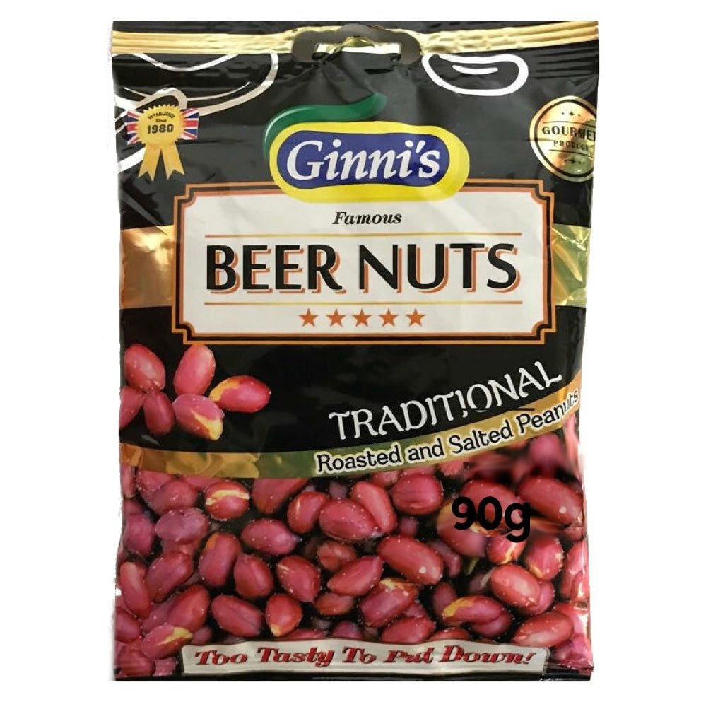 Ginni’s Beer Nuts Traditional Roasted & Salted Peanuts 90g - Asian Online Superstore UK