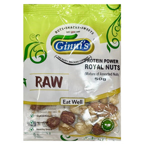 Ginni’s Raw Cashew Nuts Assorted 50g | Asian Grocery UK