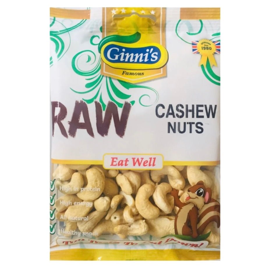 Ginni’s Raw Cashew Nuts (RRP: 1.99) 110g - Asian Online Superstore UK