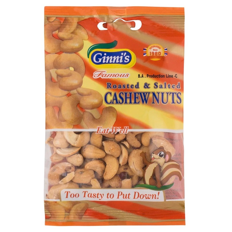 Ginni’s Roasted & Salted Cashew Nuts (RRP: 1.99) 110g - Asian Online Superstore UK