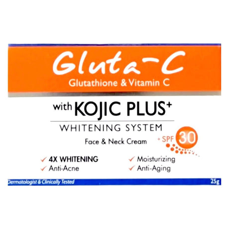 Gluta - C with Kojic Plus Lightening Face & Neck Cream 25g - Asian Online Superstore UK