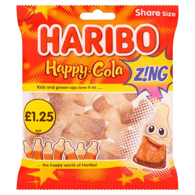 Haribo Mini Bags Happy Cola Zing (PM: 1.25) 140g - Asian Online Superstore UK
