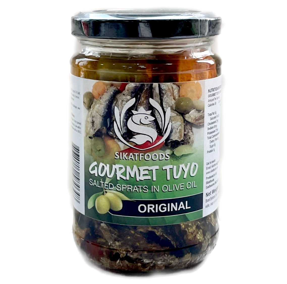 SikatFoods Gourmet Tuyo Original (Salted Sprats in Olive Oil) 225g