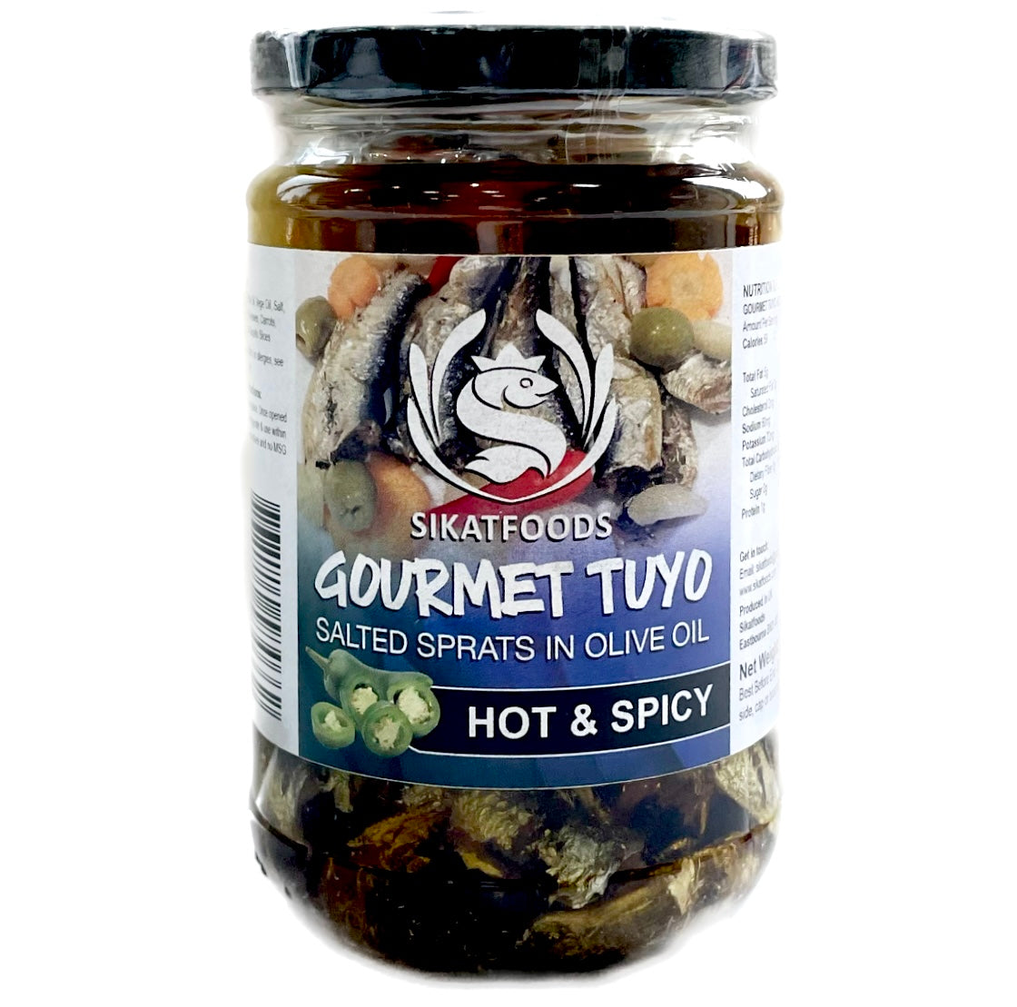 SikatFoods Gourmet Tuyo Hot & Spicy (Salted Sprats in Olive Oil) 225g