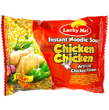 Lucky Me Chicken Mami with Garnish Instant Noodle (Chicken na Chicken) 55g