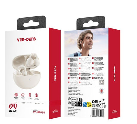 Ven-Dens VD-BT055 True Wireless Earbuds White | Asian Grocery UK