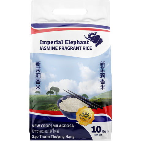 Imperial Elephant Jasmine Fragrant Milagrosa Rice AAA Premium Quality (10% Extra Free) 11kg - Asian Online Superstore UK