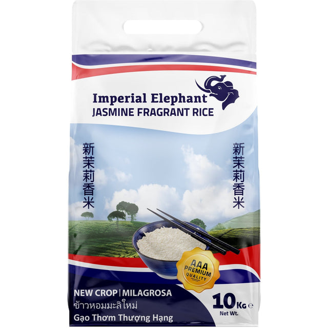 Imperial Elephant Jasmine Fragrant Milagrosa Rice AAA Premium Quality (10% Extra Free) 11kg - Asian Online Superstore UK