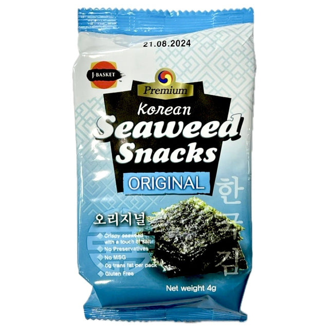 J - Basket Korean Seaweed Snacks Original Flavour 4g - Asian Online Superstore UK
