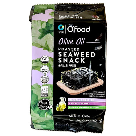 Jongga (Daesang) Olive Oiled Seaweed Seasoned Snacks 4g - Asian Online Superstore UK