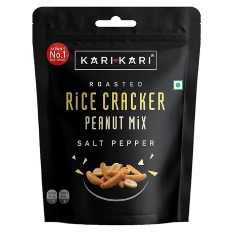 Kari kari Roasted Rice Cracker Peanut Mix Salt Pepper 50g - Asian Online Superstore UK