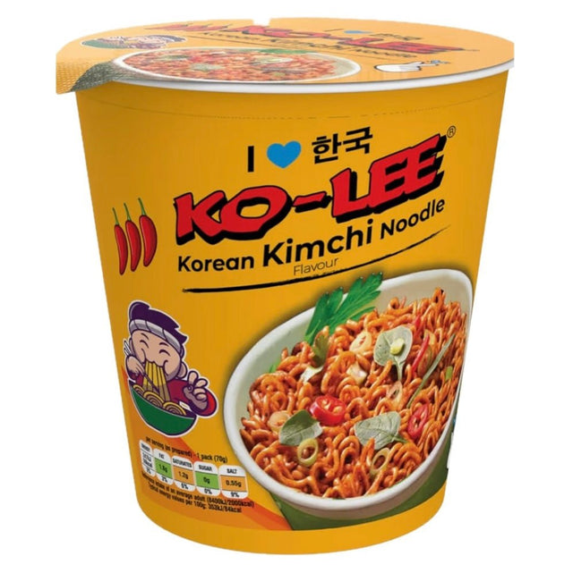 Ko Lee Cup Korean Kimchi Noodle 65g - Asian Online Superstore UK