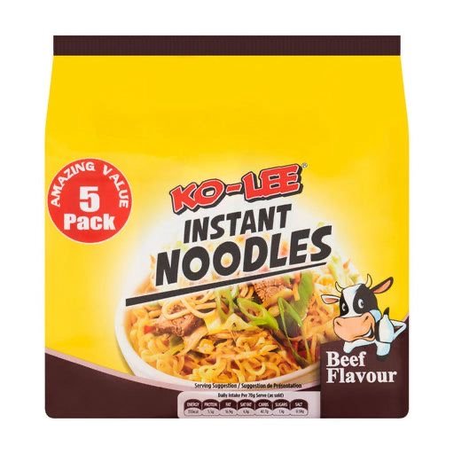 Ko Lee Instant Noodles Beef Flavour Multi Pack 5x70g - Asian Online Superstore UK