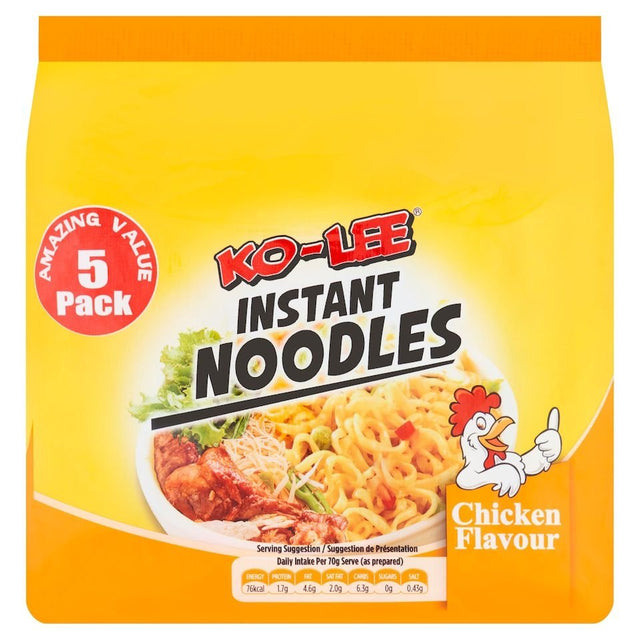 Ko Lee Instant Noodles Chicken Flavour Multi Pack 5x70g - Asian Online Superstore UK