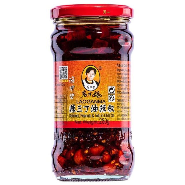 Lao Gan Ma Kuhlrabi Peanut Tofu in Chilli Oil 280g - Asian Online Superstore UK