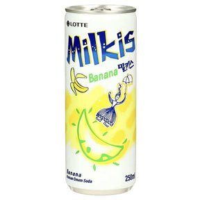 Lotte Milkis Cream Soda Banana Flavour 250ml | Asian Grocery UK