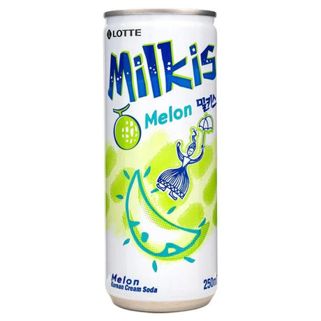 Lotte Milkis Cream Soda Melon Flavour 250ml - Asian Online Superstore UK