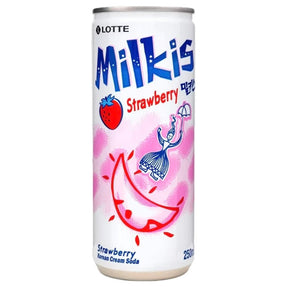 Lotte Milkis Cream Soda Strawberry Flavour 250ml | Asian Grocery UK
