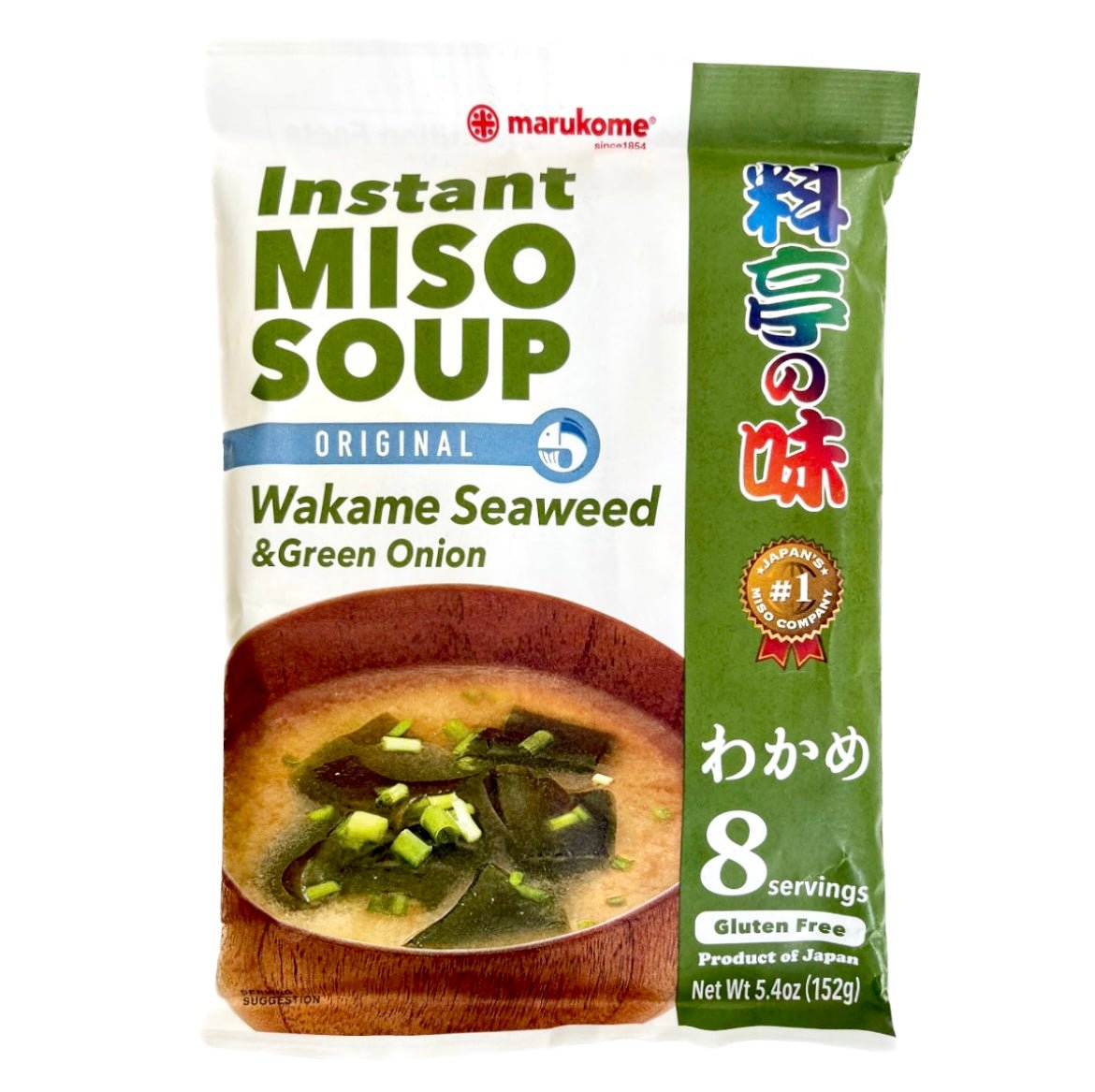 Marukome Instant Miso Soup Wakame Seaweed & Green Onion (Wakame) 152g - Asian Online Superstore UK