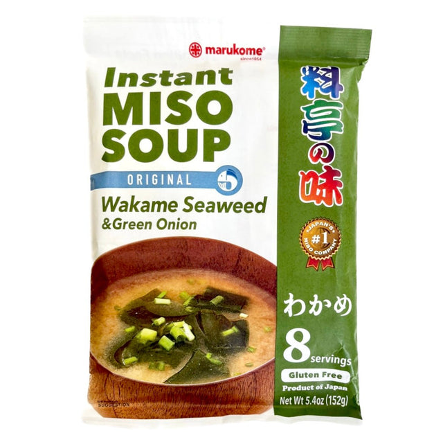 Marukome Instant Miso Soup Wakame Seaweed & Green Onion (Wakame) 152g - Asian Online Superstore UK
