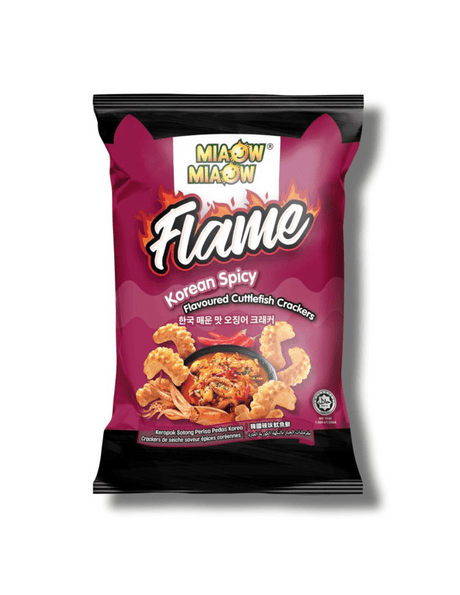 Miaow Miaow Flame Cuttlefish Cracker Korean Spicy 50g - Asian Online Superstore UK
