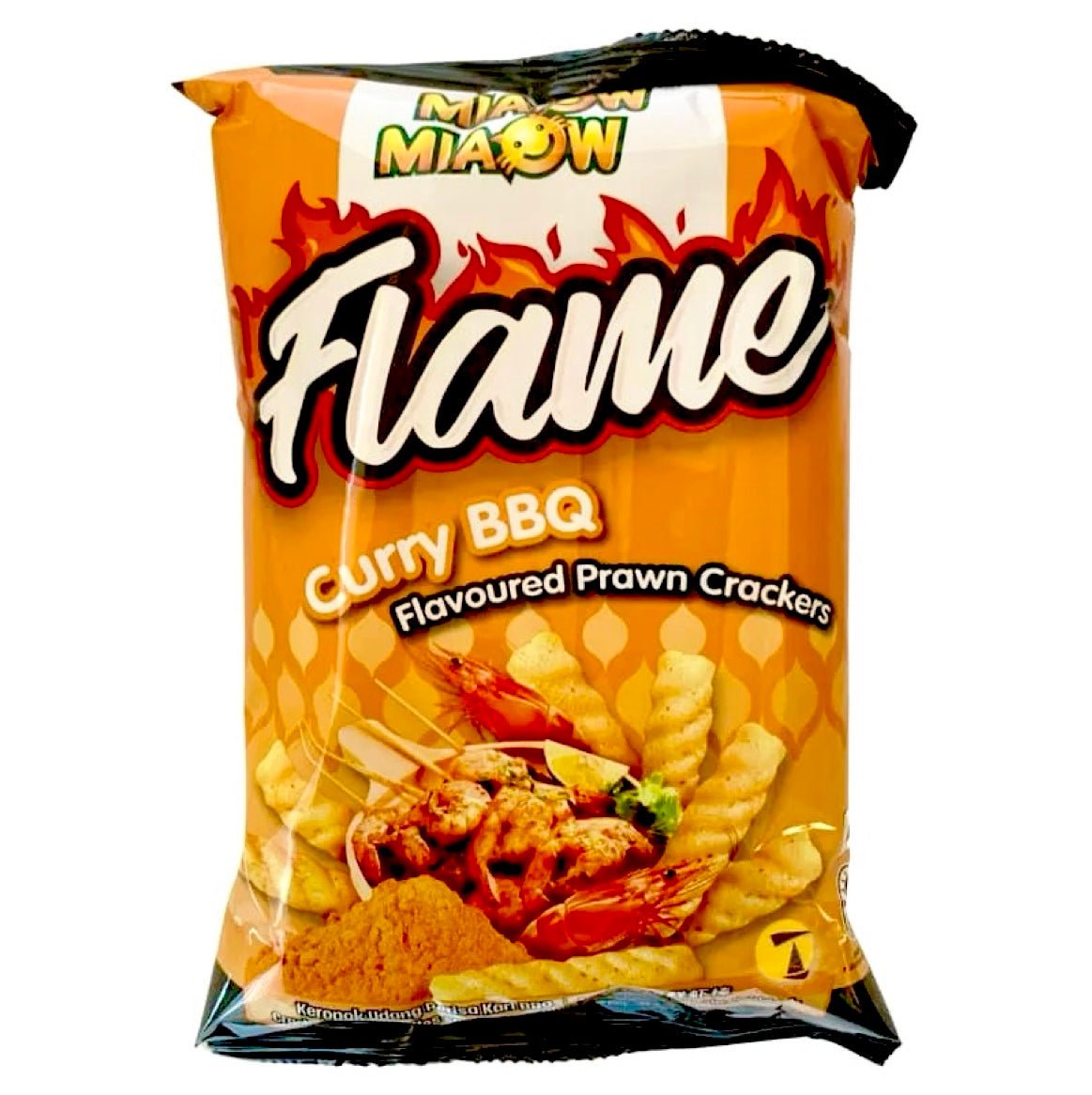 Miaow Miaow Flame Prawn Cracker Curry BBQ 50g - Asian Online Superstore UK