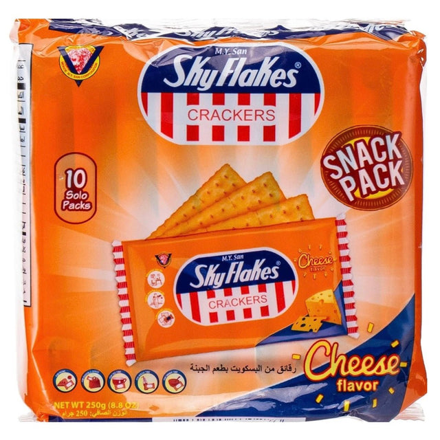 M.Y. San Sky Flakes Crackers Cheese Flavour (10 Single Packs 25g) 250g - Asian Online Superstore UK
