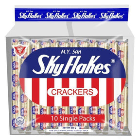 M.Y. San Sky Flakes Crackers Snack Pack (Solo Packs) 10x25g | Asian Grocery UK