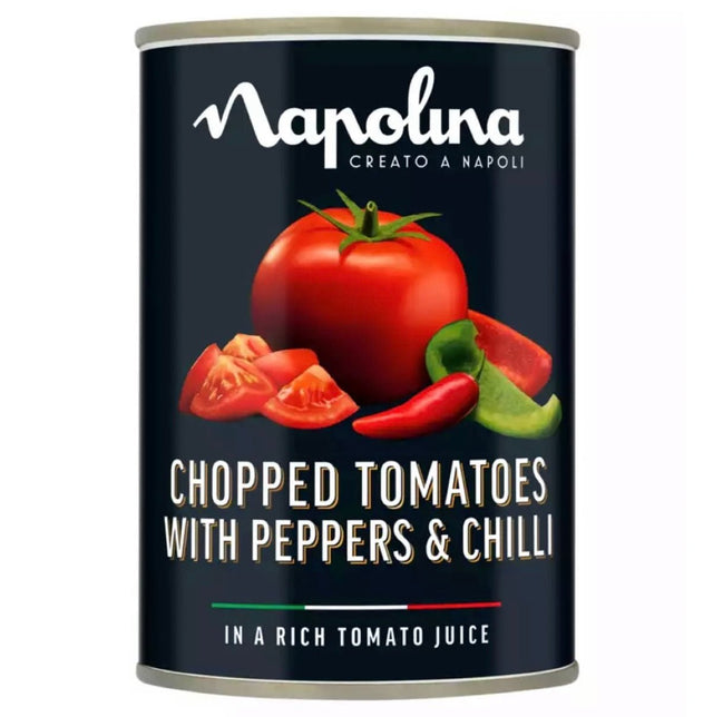 Napolina Chopped Tomatoes With Peppers & Chilli 400g - Asian Online Superstore UK