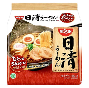 Nissin Japanese Ramen Tokyo Shoyu Flavour Multi 5x106g | Asian Grocery UK