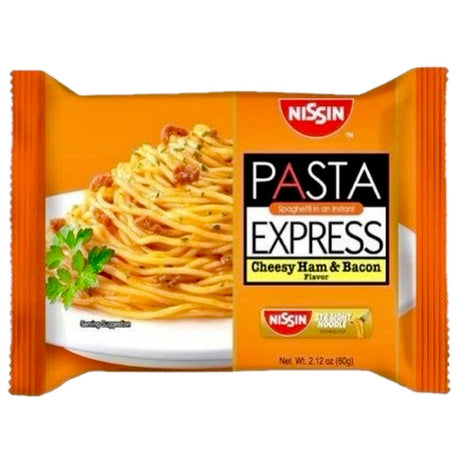 Nissin Pasta Express Instant Cheesy Ham & Bacon Flavour 60g - Asian Online Superstore UK